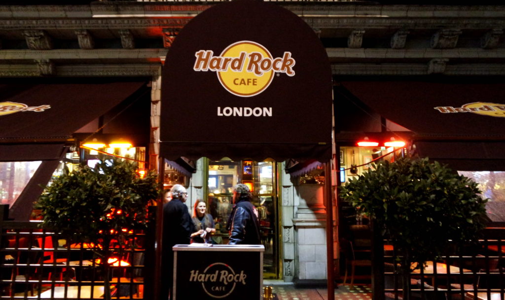 Entrada do hard Rock Café Londres