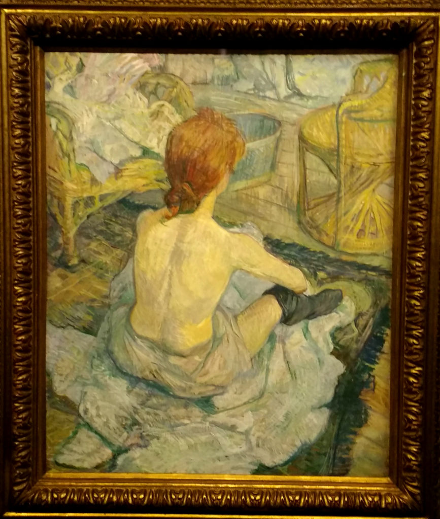 A Toilette, de Henri Toulouse - Lautrec, na exposição sobre o pós-impressionismo