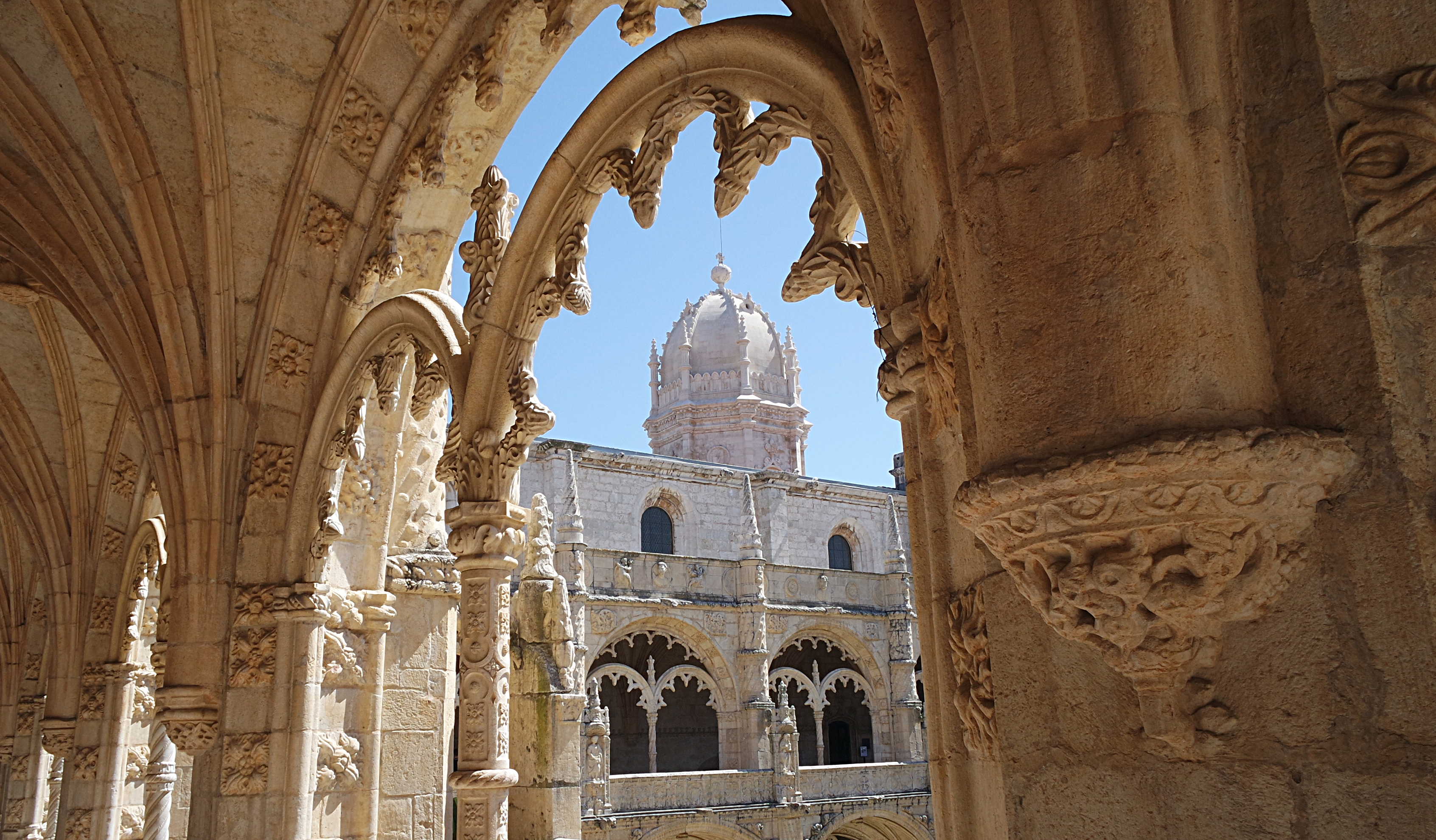 Detalhe da arquitetura do Mosteiro dos Jeronimos