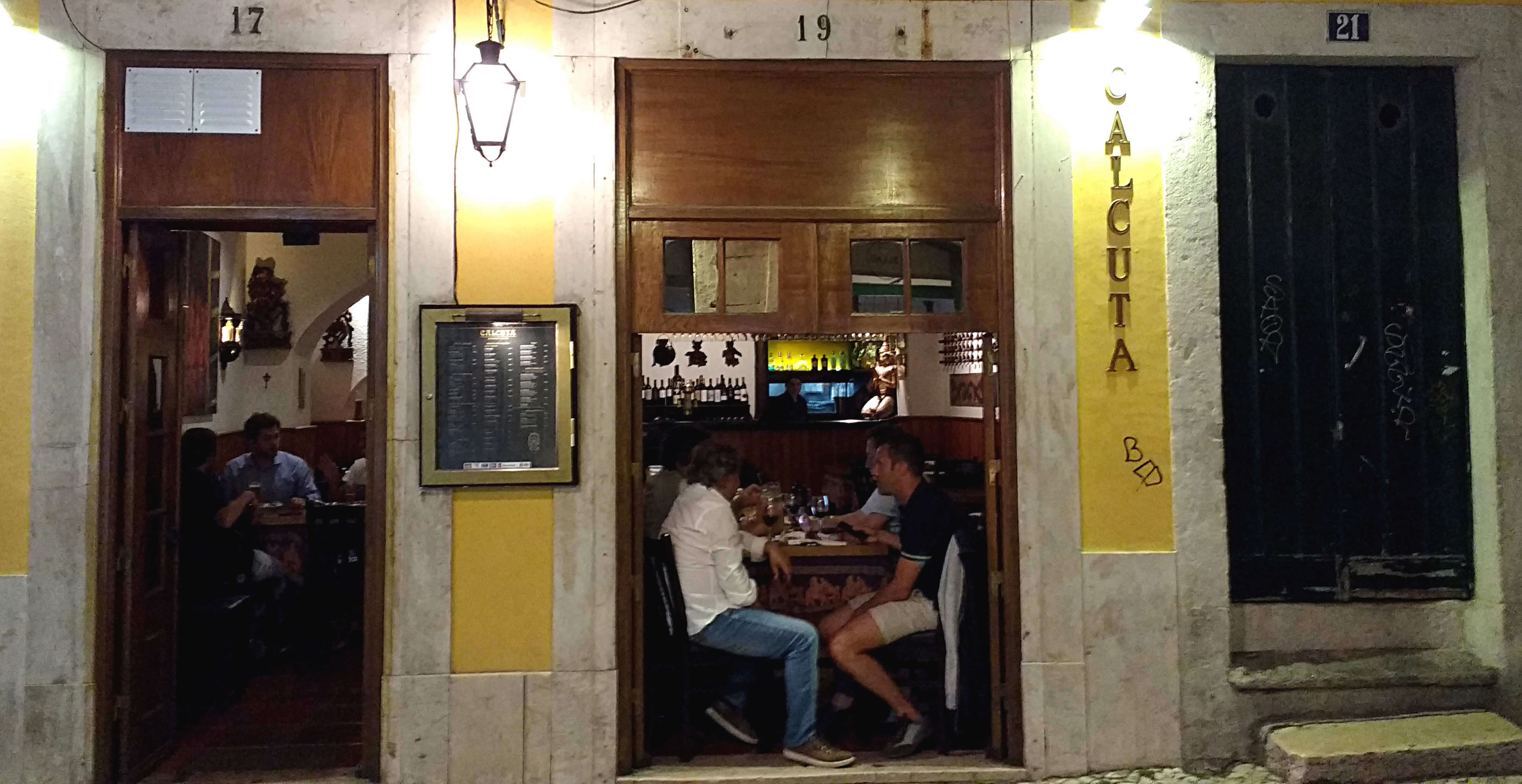 Restaurante indiano Calcutá, no Bairro Alto
